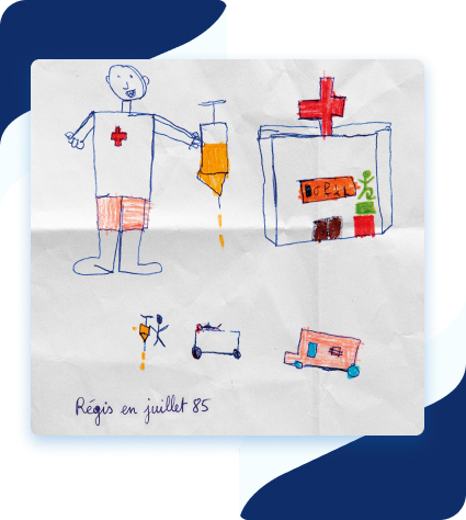 Dessin d'enfant représentant le milieu hospitalier